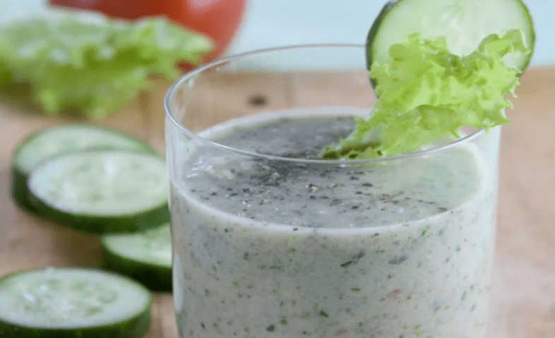 Cucumber and kefir