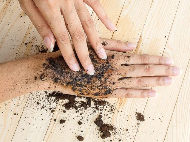 Exfoliate with salt and coffee